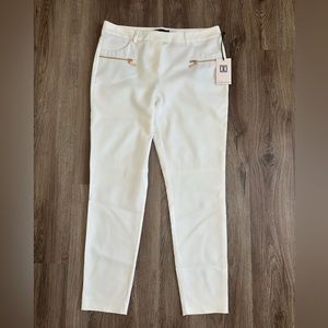 Ivanka Trump white cropped tailored straight pants